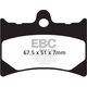 EBCブレーキ USA製 ダブルHシリーズ シンタリング ブレーキパッド フロント右側用 | FA126HH