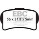 EBCブレーキ カーボン TT パッド Enduro/MX バイク フロント左側用 | FA644TT