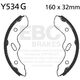 EBCブレーキ モーターサイクル 溝付き リプレイスメント ブレーキシューズ リア左側用 | Y534G