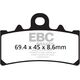 EBCブレーキ USA製 ダブルHシリーズ シンタリング ブレーキパッド フロント左側用 | FA606HH