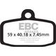 EBCブレーキ R シリーズ Heavy Duty シンタリング ブレーキパッド フロント左側用 | FA612R