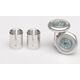 SW Motech Bar end grip protector. Silver. Includes 14mm & 18mm internal fittings. | B-045-SL