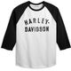 Harley-Davidson Men'S Staple 3/4 Raglan, Colorblock-Design-Bright White | 96077-23VM