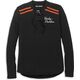 Harley-Davidson Iconic Lace Front Henley For Women, Black Beauty | 96081-22VW