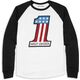 Harley-Davidson #1 Men'S #1 Race Raglan Sleeve, Colorblock-Design-Black Beauty | 96067-22VM