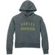Harley-Davidson Women'S Racer Font Crossover Neck Hoodie, Blackened Pearl | 96077-22VW