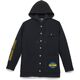 Harley-Davidson Bar Font Shirt Jacket With Removable Hood For Women, Black Beauty | 96119-22VW