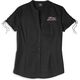 Harley-Davidson Script Font Laced Sleeve Shirt For Women, Black Beauty | 96115-22VW