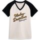 Harley-Davidson Women'S United Raglan V-Neck Tee, Colorblock-Design-Cloud Dancer Heather | 96232-23VW
