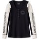 Harley-Davidson Henley-Knit, Colorblock-Design-Black Beauty | 96258-24VW