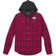 Harley-Davidson Bar & Shield Women'S Flannel Shirt Jacket W/ Removable Hood, Yarn Dyed Plaid-Red | 96273-22VW