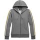 Harley-Davidson Women'S Bar & Shield Sleeve Stripe Zip Front Hoodie, Heather Charcoal | 96387-21VW