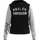 Harley-Davidson Hoodie-Knit, Colorblock-Design-Black Beauty | 96407-23VW