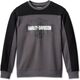 Harley-Davidson Sweatshirt-Knit, Colorblock-Design-Blackened Pearl | 96532-23VM