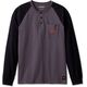 Harley-Davidson Henley-Knit, Colorblock-Design-Blackened Pearl | 96546-23VM