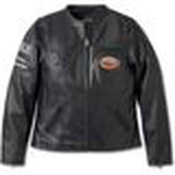 Harley-Davidson Women'S 120Th Anniversary Cafe Racer Leather Jacket, Black | 97052-23VW