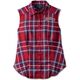 Harley-Davidson Women'S Faith Sleeveless Plaid Shirt, Yarn Dyed Plaid-Winery | 97524-23VW