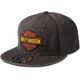 Harley-Davidson Bar & Shield Washed Fitted Cap, Black Beauty | 97776-23VM
