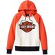 Harley-Davidson Custom Colorblock Bar & Shield Pullover Hoodie For Women, Block Design/Vintage Orange | 99009-23VW