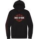 Harley-Davidson Men'S Hallmark B&S Hoodie, Black Beauty | 99039-22VM