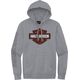 Harley-Davidson Men'S Hallmark B&S Hoodie, Medium Heather Grey | 99041-22VM