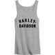 Harley-Davidson Women'S Ultra Classic Racer Font Tank, Light Grey Heather | 99015-23VW