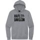 Harley-Davidson Men'S Hallmark Foundation Hoodie, Medium Heather Grey | 99037-22VM