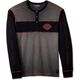 Harley-Davidson Henley-Knit, Colorblock-Design-Light Grey | 99002-23VM
