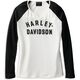 Harley-Davidson Women'S Hallmark Thermal Knit Top, Colorblock-Design-Cloud Dancer | 99104-22VW