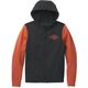 Harley-Davidson Deflector Hooded Riding Fleece For Women, Black/Vintage Orange | 97120-22VW