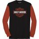 Harley-Davidson Men'S B&S Colorblock Longsleeve, Black Beauty with Asphalt | 99067-22VM