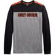 Harley-Davidson Performance Micro Mesh Long Sleeve Colorblock Tee For Men, Gray | 99086-20VM