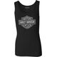 Harley-Davidson Women'S Ultra Classic Bar & Shield Ribbed Tank, Black Beauty 2 | 99105-22VW