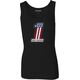 Harley-Davidson Women'S Ultra Classic #1 Race Ribbed Tank, Black Beauty 2 | 99108-22VW