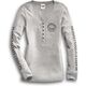Harley-Davidson Skull Snap Front Long Sleeve Henley, Heather Grey | 99143-14VW