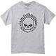 Harley-Davidson Men'S Skull Graphic Tee, Medium Heather Grey | 99146-22VM