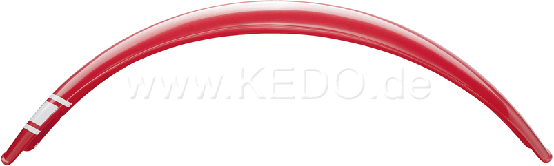 Kedo Trial Front Wheel Fender style engine, red colored, dim. approx .: 740mm long, 100mm wide, max. 135mm radian measure, incl. SpeedBlock decal | 30077R