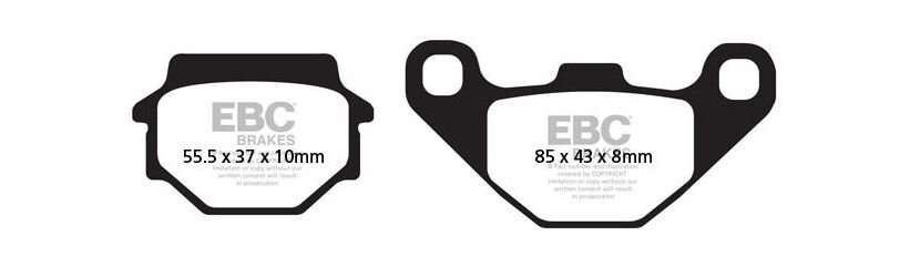 EBCブレーキ カーボン TT パッド Enduro/MX バイク フロント左側用 | FA067TT