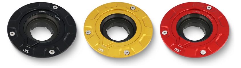CNC Racing / シーエヌシーレーシング フューエルタンクキャップ - Flange Gear, ブラック | TSB11B