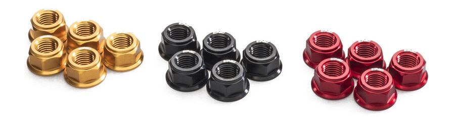 CNC Racing / シーエヌシーレーシング Nuts Sets Rear Sprocket Flange Ducati Mv Agusta M10X1.25, レッド | DA383R
