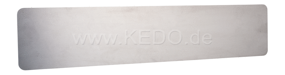 Kedo License Plate Reinforcement Plate, for car license plates 520x110mm, aluminum raw 2mm, rounded corners | 60238