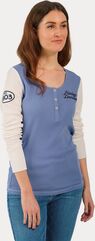 Harley-Davidson Women'S Timeless Perfect Pick Colorblock Henley, Colorblock-Design-Colony Blue | 96680-23VW